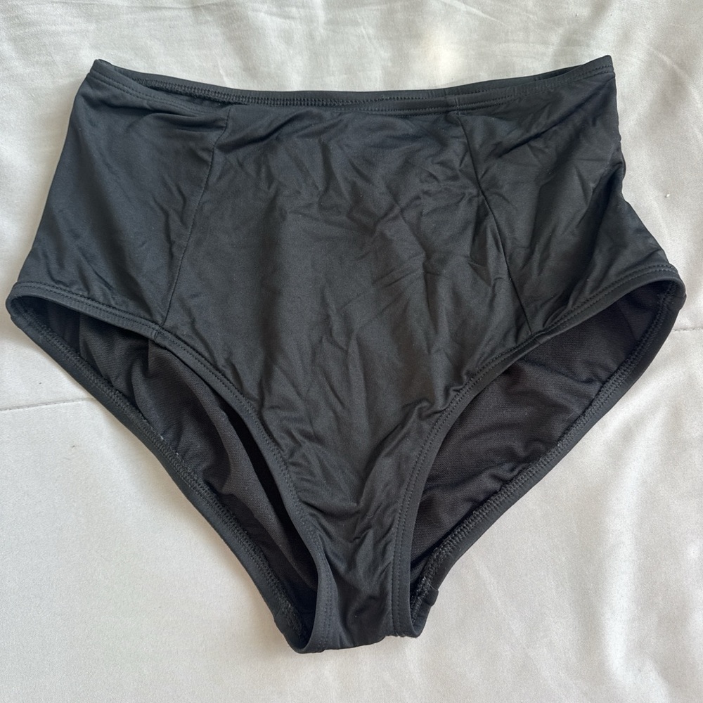 Kona Sol Black High-Waist Bikini Briefs